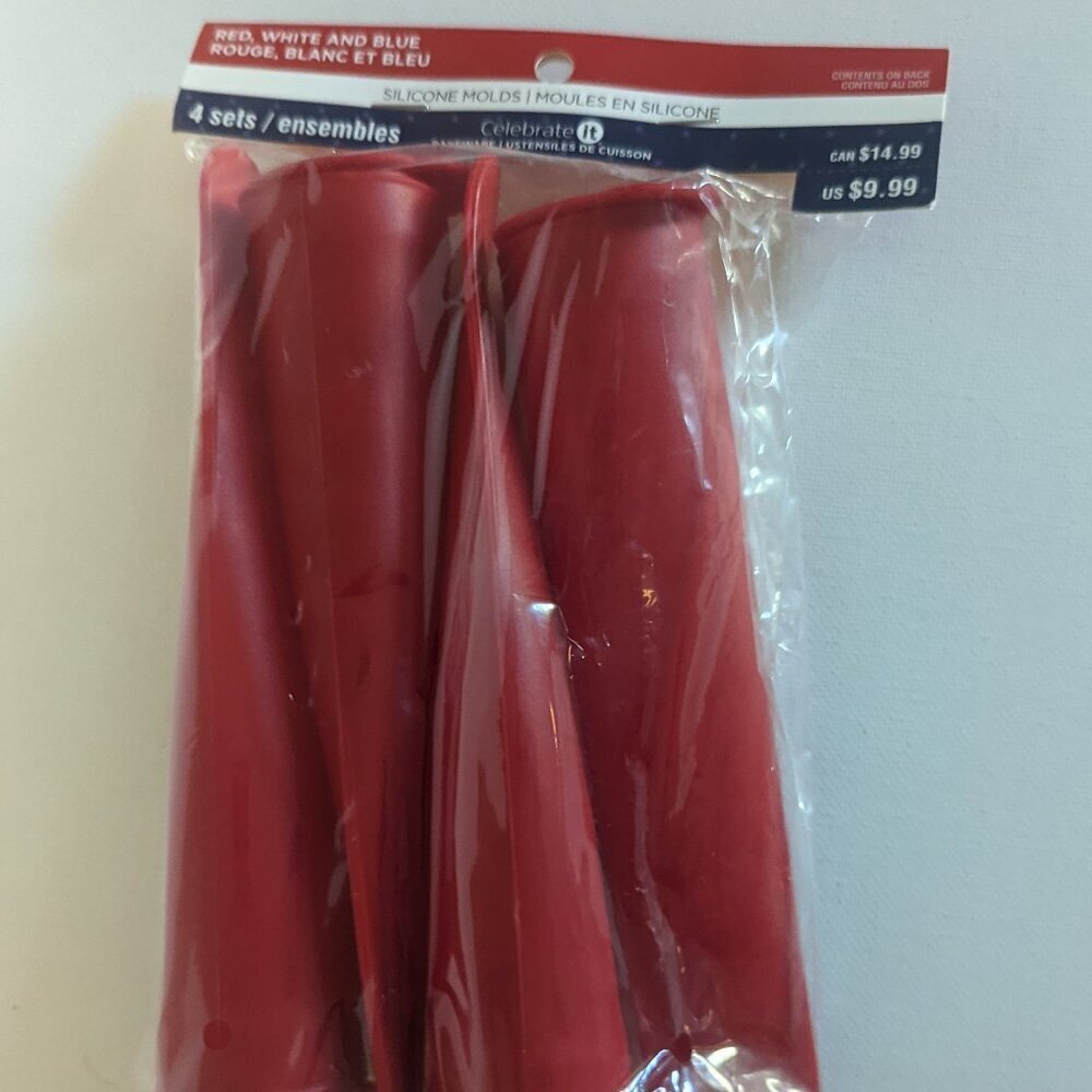 NWT Red Silicone Popsicle Mold 4th July Michael's Celebrate It Summer Food Party